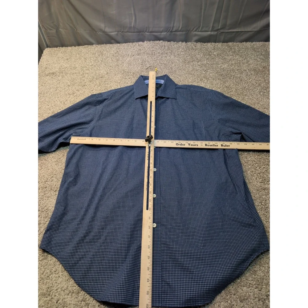 Lauren Ralph Lauren Men Classic Fit Non Iron Blue Gingham Dress Shirt‎ 17 34 35